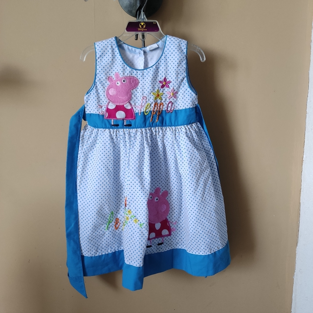 Disney Blue Polka Dot Summer Dress Size 4